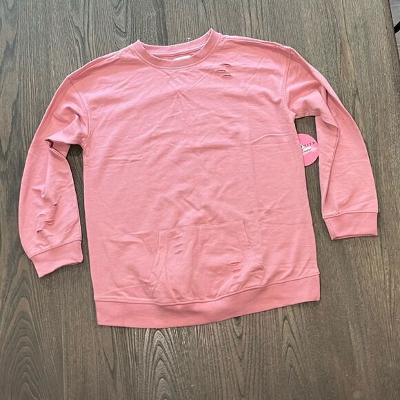 Full Circle Tops - NWT Love Circle Maternity Bubblegum Pink Sweatshirt Size S